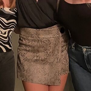 Zara Snakeskin Skort